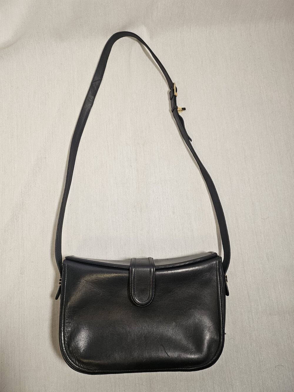 Ganson Navy Blue Small Purse Handbag 90's Hard Top Vintage 90's